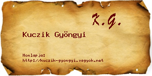 Kuczik Gyöngyi névjegykártya