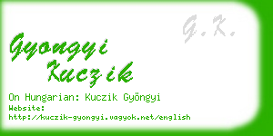 gyongyi kuczik business card