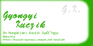 gyongyi kuczik business card